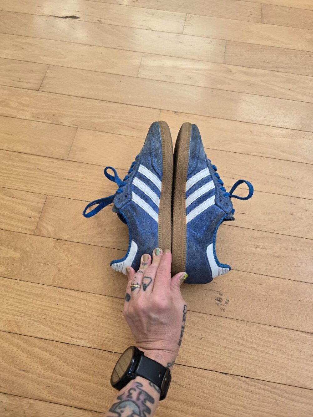 Adidas | Samba ADV 'Blue Bird Gum' suede skater sneakers | WMS 8 - Picture 9 of 11